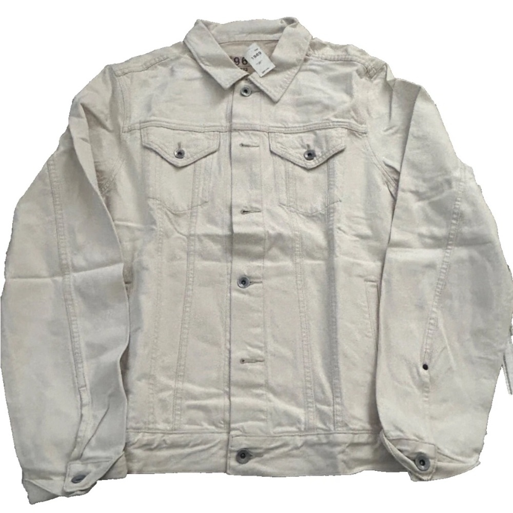Men Gap 1969 Jean Jacket Color Ecru Size Large